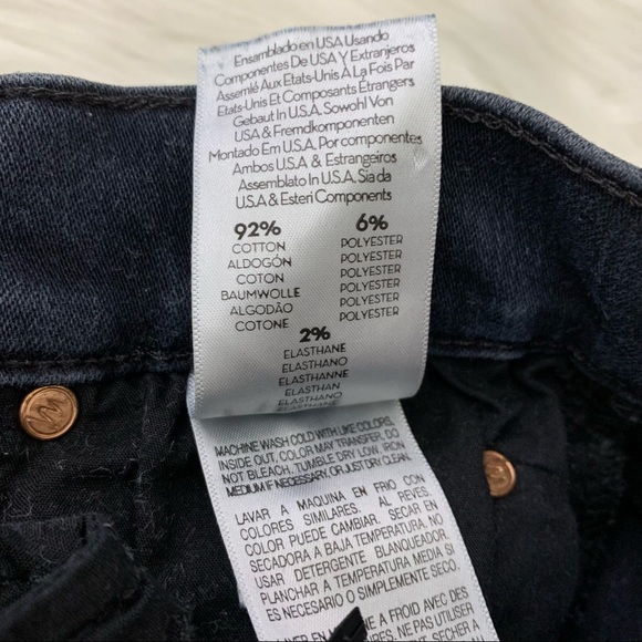 MOTHER Rascal Ankle Snippet Cropped Jeans in BLACKBIRD SIZE 24 - Picture 14 of 15